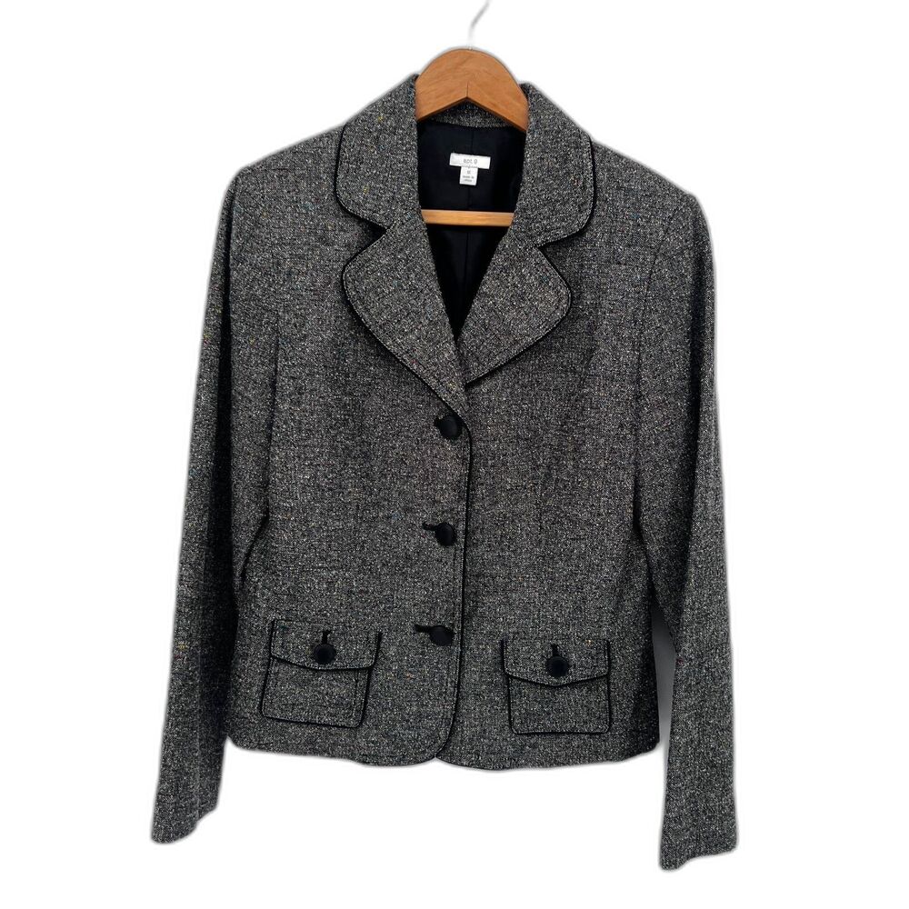 Apt 9 Mottled‎ Tweed Career Blazer Boss Babe Elevated Basic Corpore Size 12